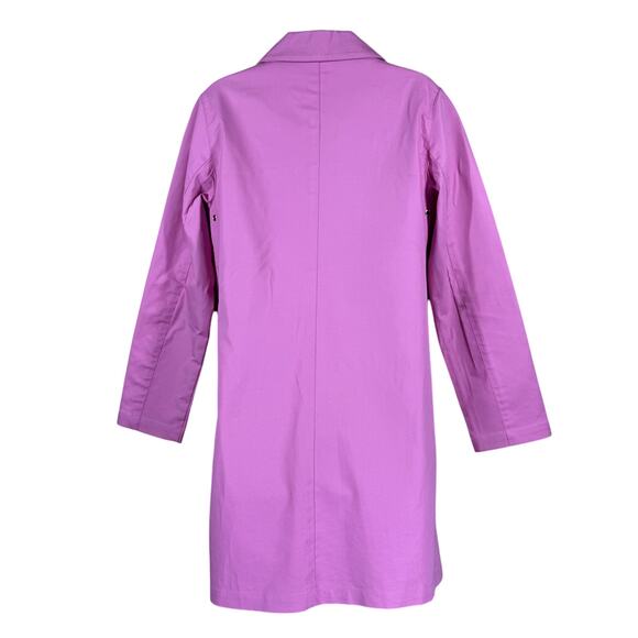 Vintage Y2K Gap Pink Rain Button Up Trench Coat Women's Medium 2000s Preppy - Picture 7 of 15
